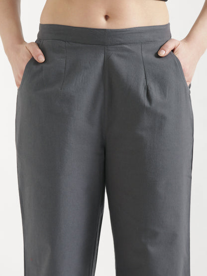 Women Gray Wide Leg Pant