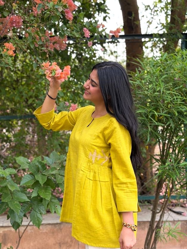 ZARIA Marigold Cotton Short Top