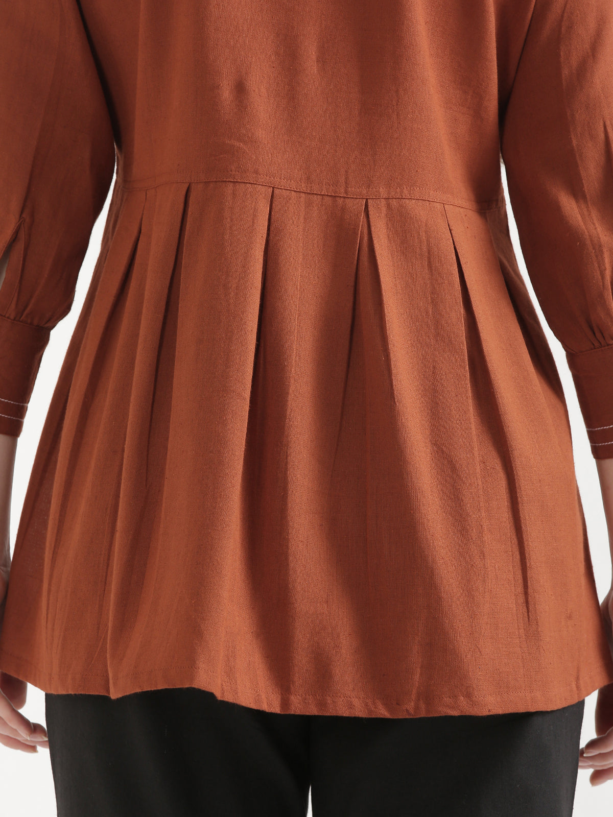 OLIVIA Rust Cotton Short Top