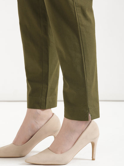Women Olive Green Cotton Pant