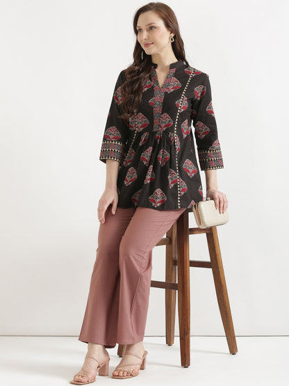 Women Rose Taupe Wide Leg Pant