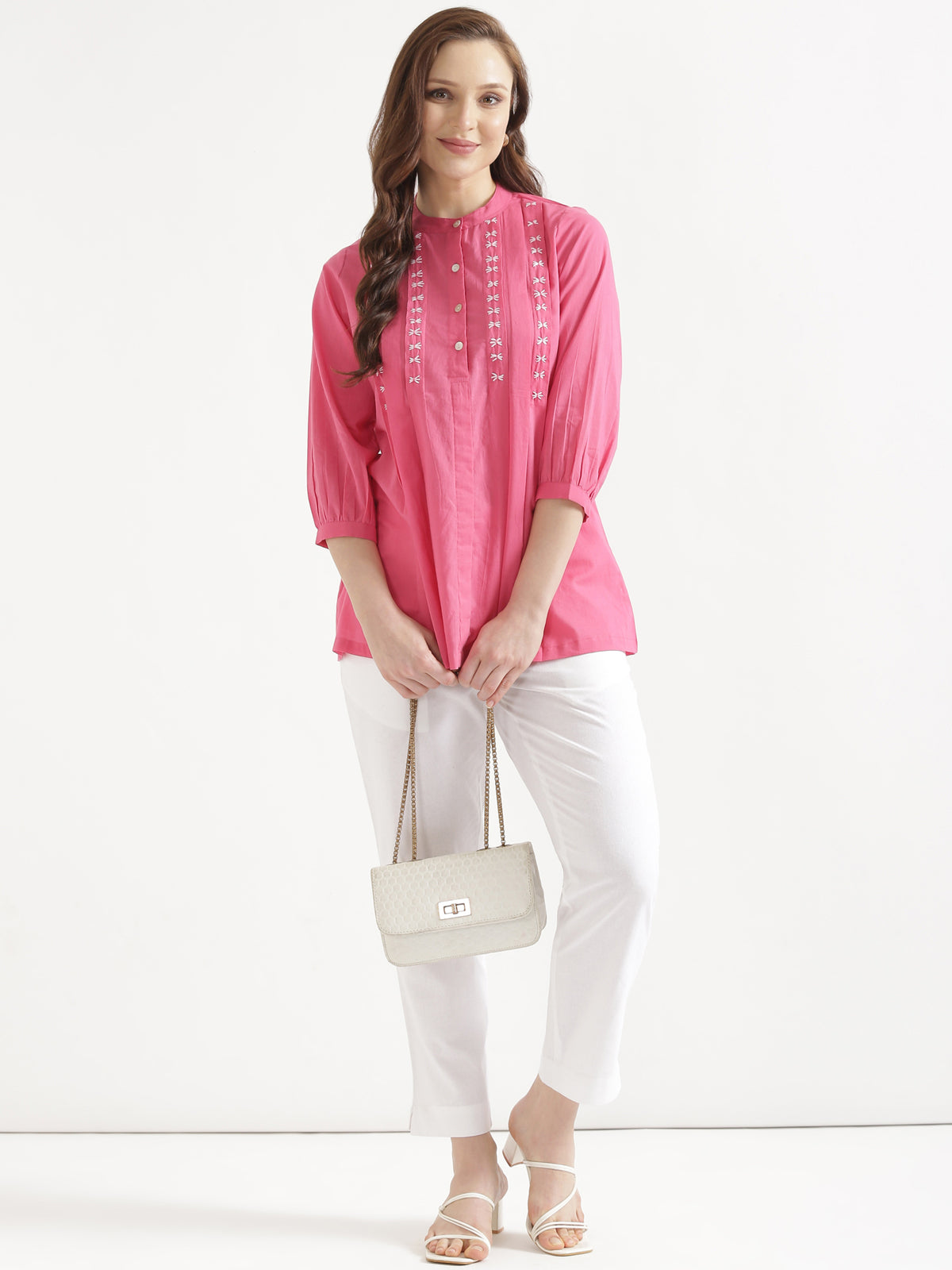 Women White Cotton Pant